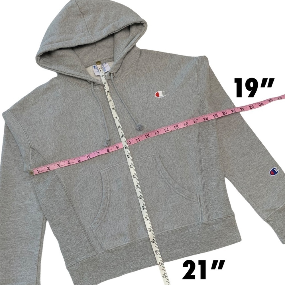 Champion C-Life Reverse Weave C Logo Pull-Over Hoodie Oxford Gray - Picture 13 of 16